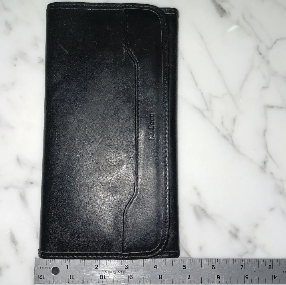 L.L. Bean Leather Wallet Trifold Wallet travel wallet Ticket Wallet Copy-2